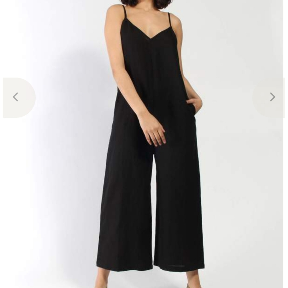 Ali Golden Linen Cotton Jumpsuit
